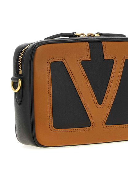 Brown Lamb Leather Crossbody Bag