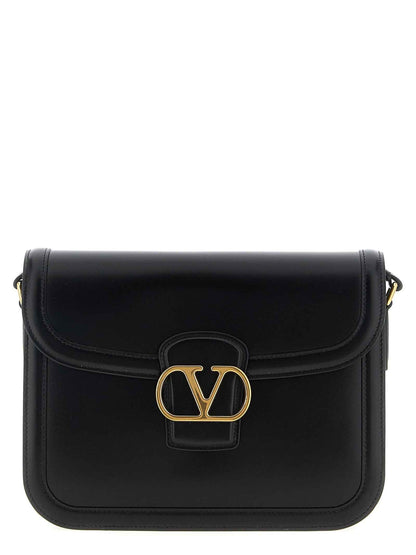Black Calfskin Shoulder Bag