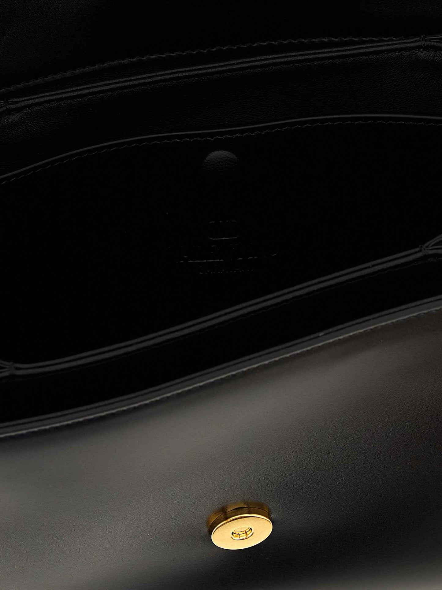 Black Calfskin Shoulder Bag