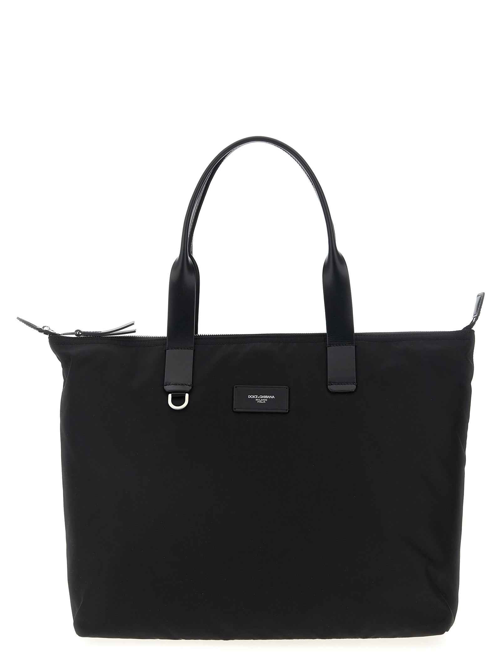 Black Polyamide Tote Bag
