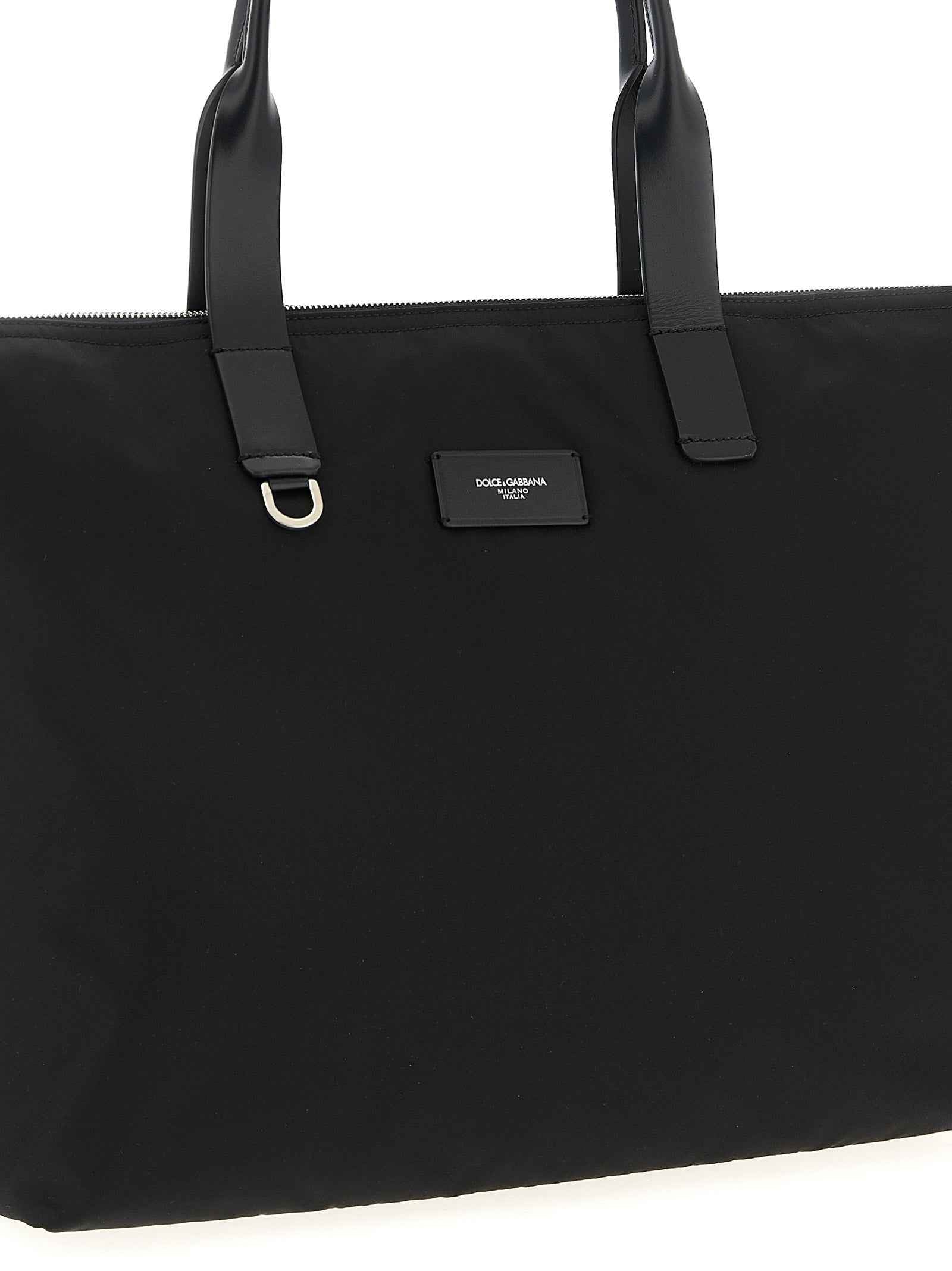 Black Polyamide Tote Bag