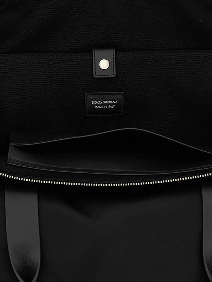Black Polyamide Tote Bag