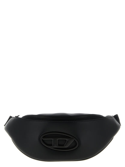 Black Polyethylene Crossbody Bag