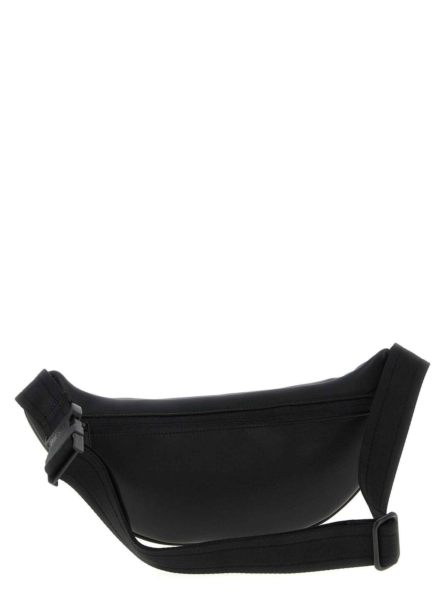 Black Polyethylene Crossbody Bag