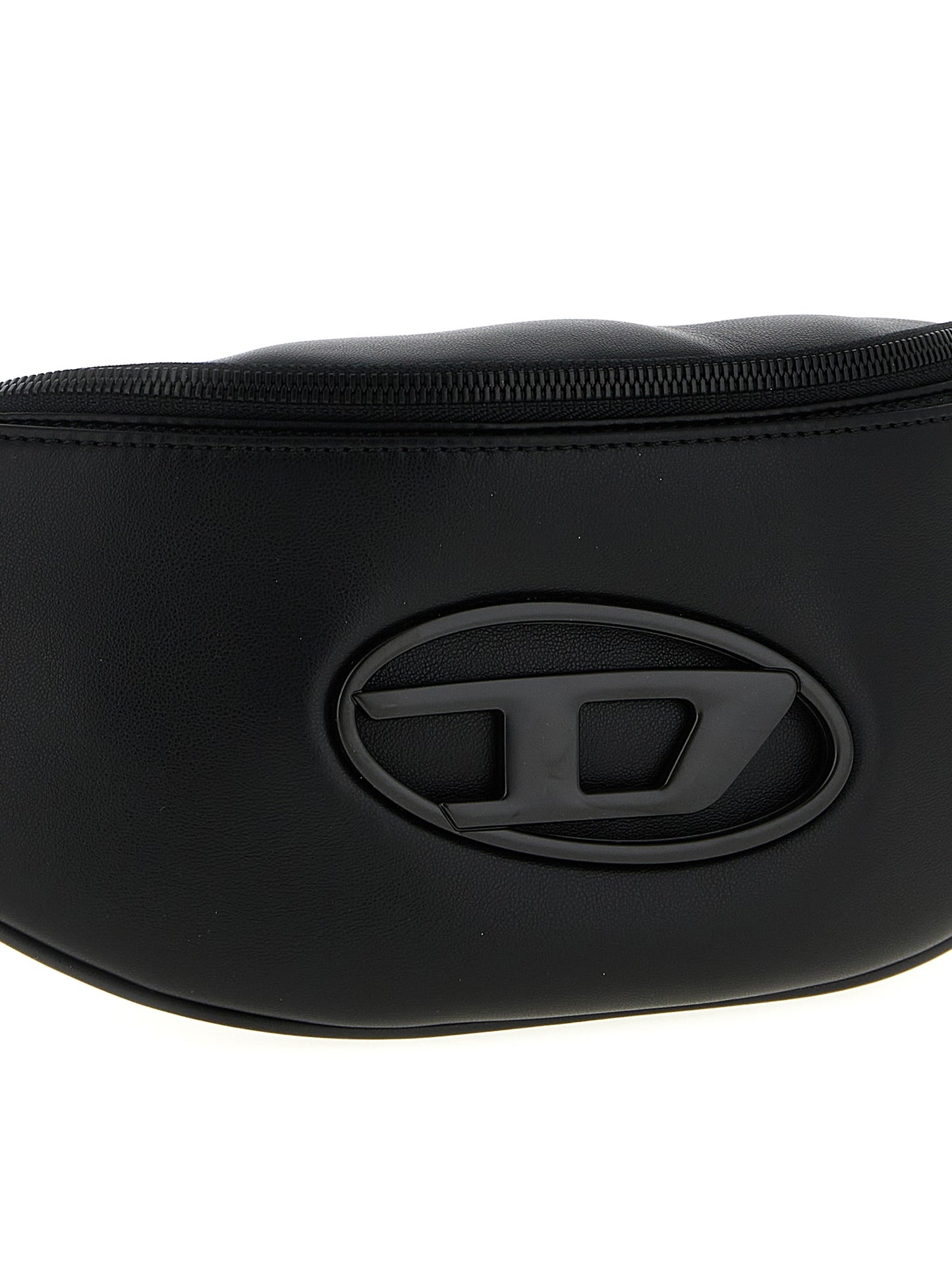 Black Polyethylene Crossbody Bag