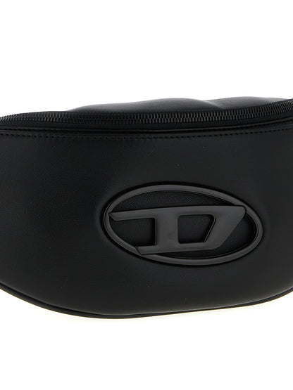 Black Polyethylene Crossbody Bag