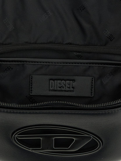 Black Polyethylene Crossbody Bag