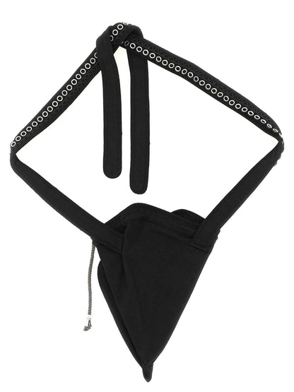 Black Cotton Crossbody Bag