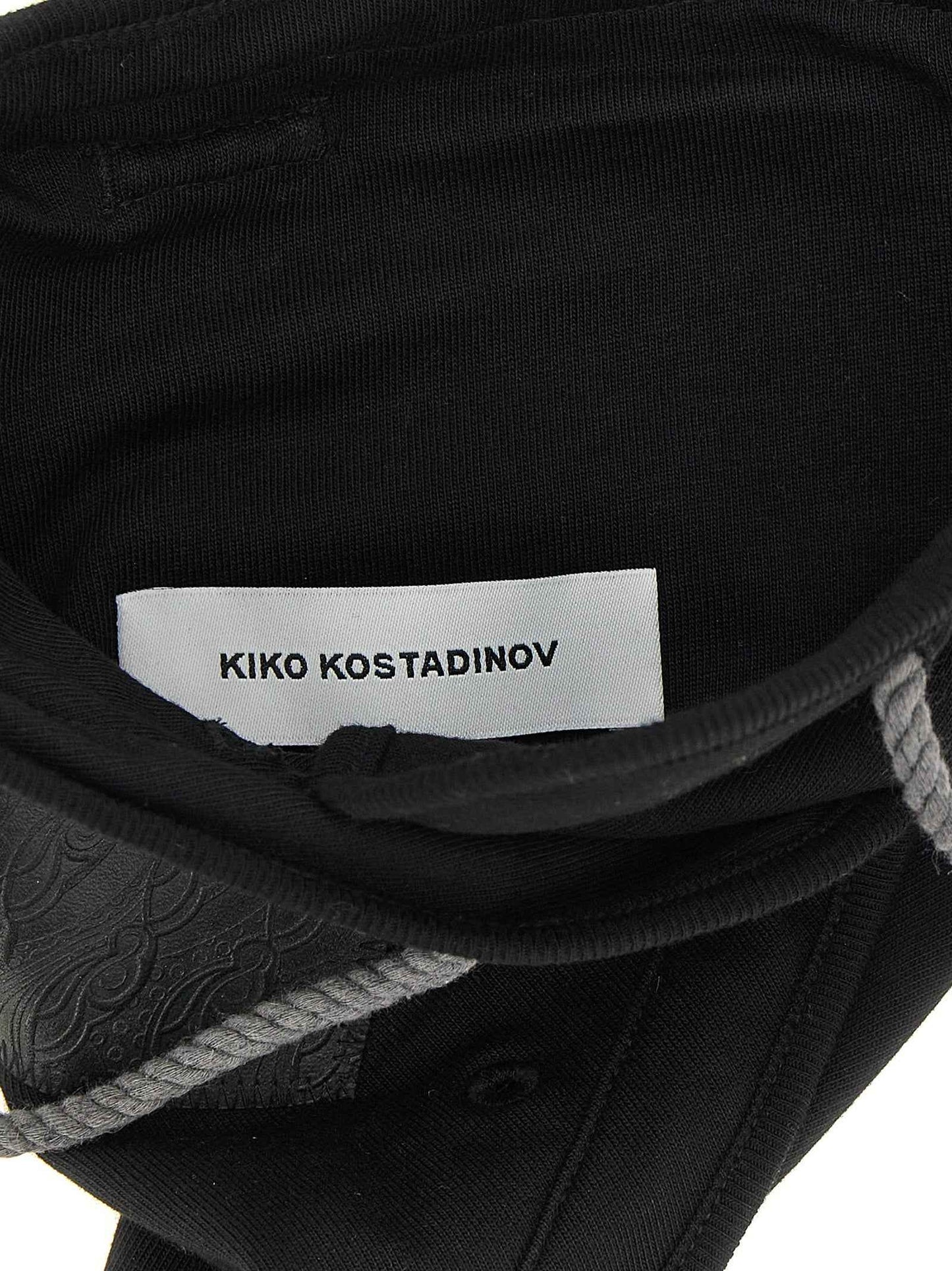 Black Cotton Crossbody Bag