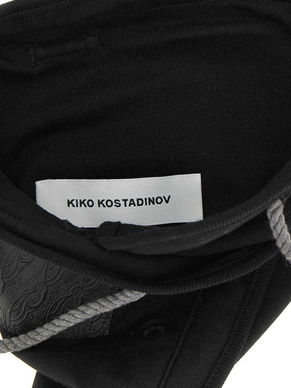 Black Cotton Crossbody Bag