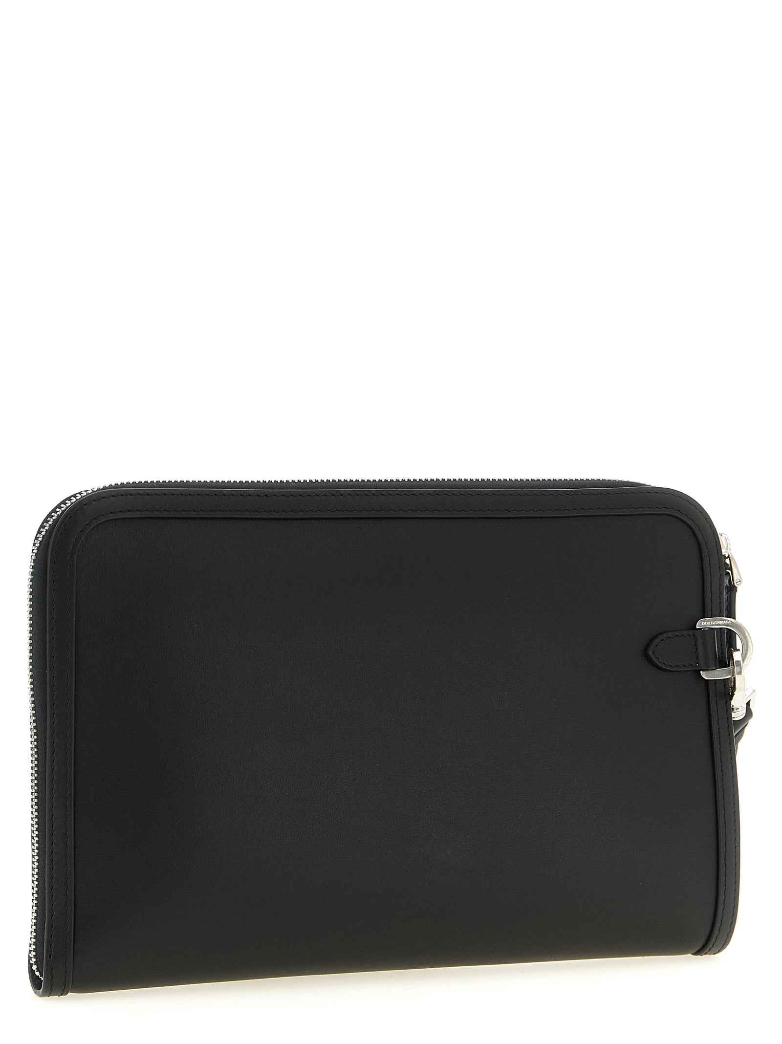 Bicolor Calfskin Clutch Bag