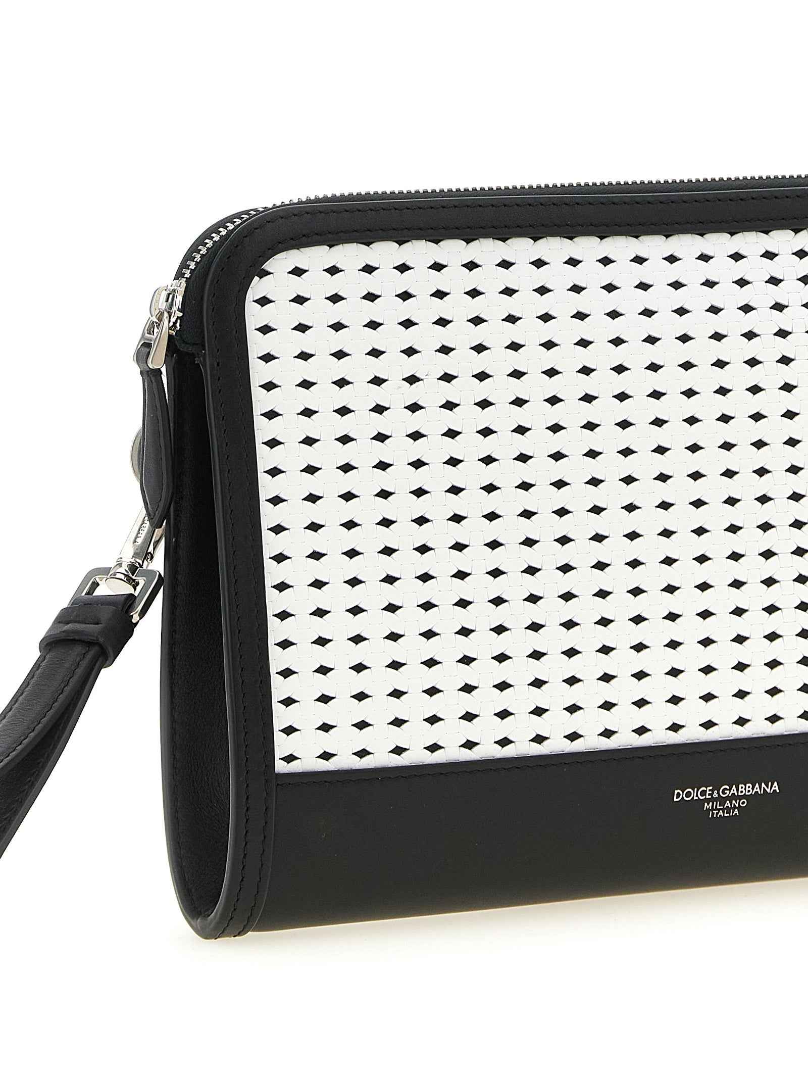 Bicolor Calfskin Clutch Bag