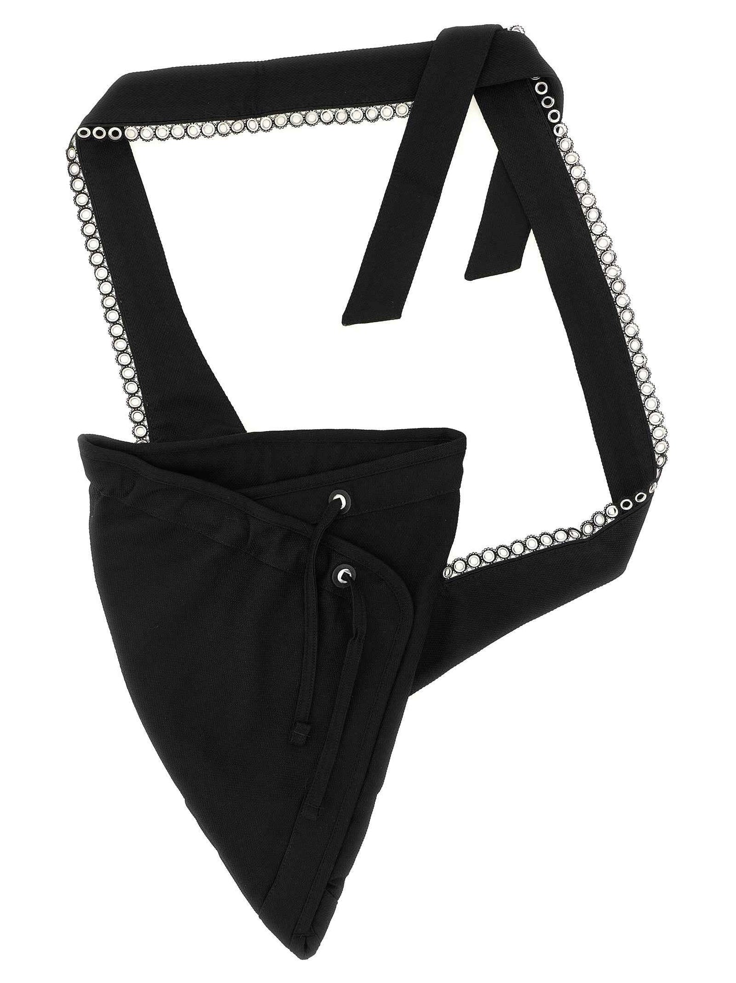 Black Cotton Crossbody Bag