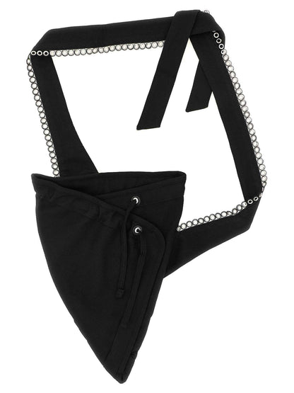 Black Cotton Crossbody Bag