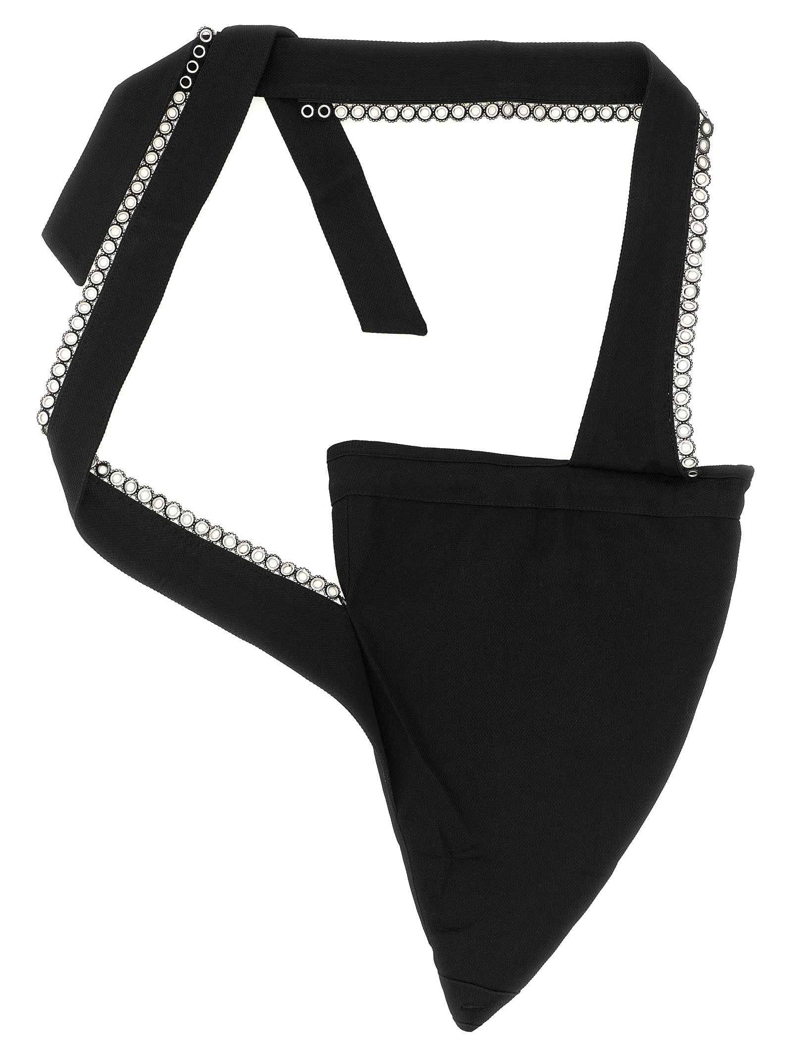 Black Cotton Crossbody Bag