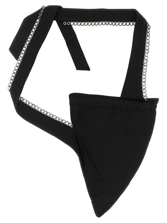 Black Cotton Crossbody Bag