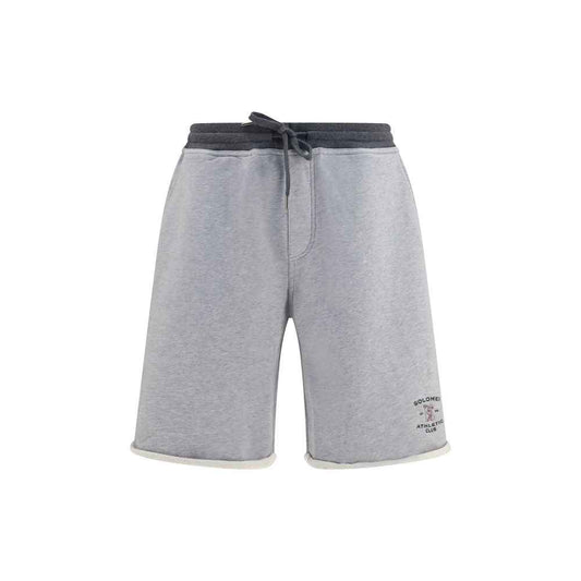 Gray Cotton Bermuda Shorts