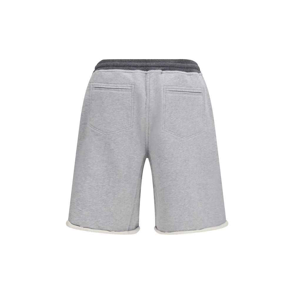 Gray Cotton Bermuda Shorts