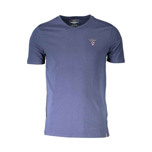 Blue Cotton Men's T-Shirt