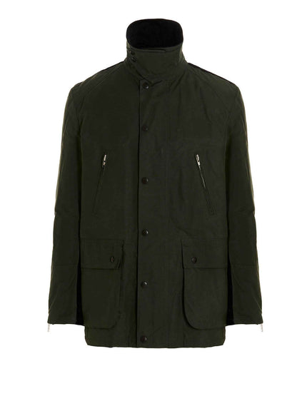 Bicolor Cotton Full-Length Jacket