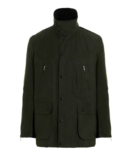 Bicolor Cotton Full-Length Jacket