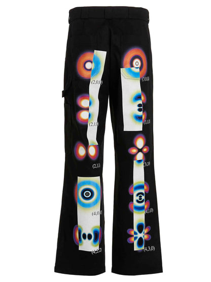 Black Cotton Casual Pants