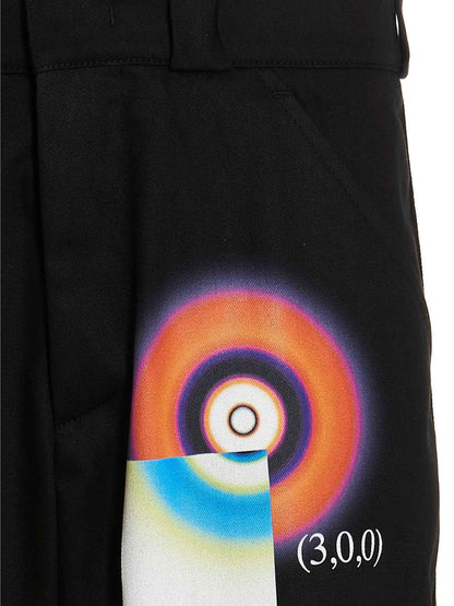 Black Cotton Casual Pants