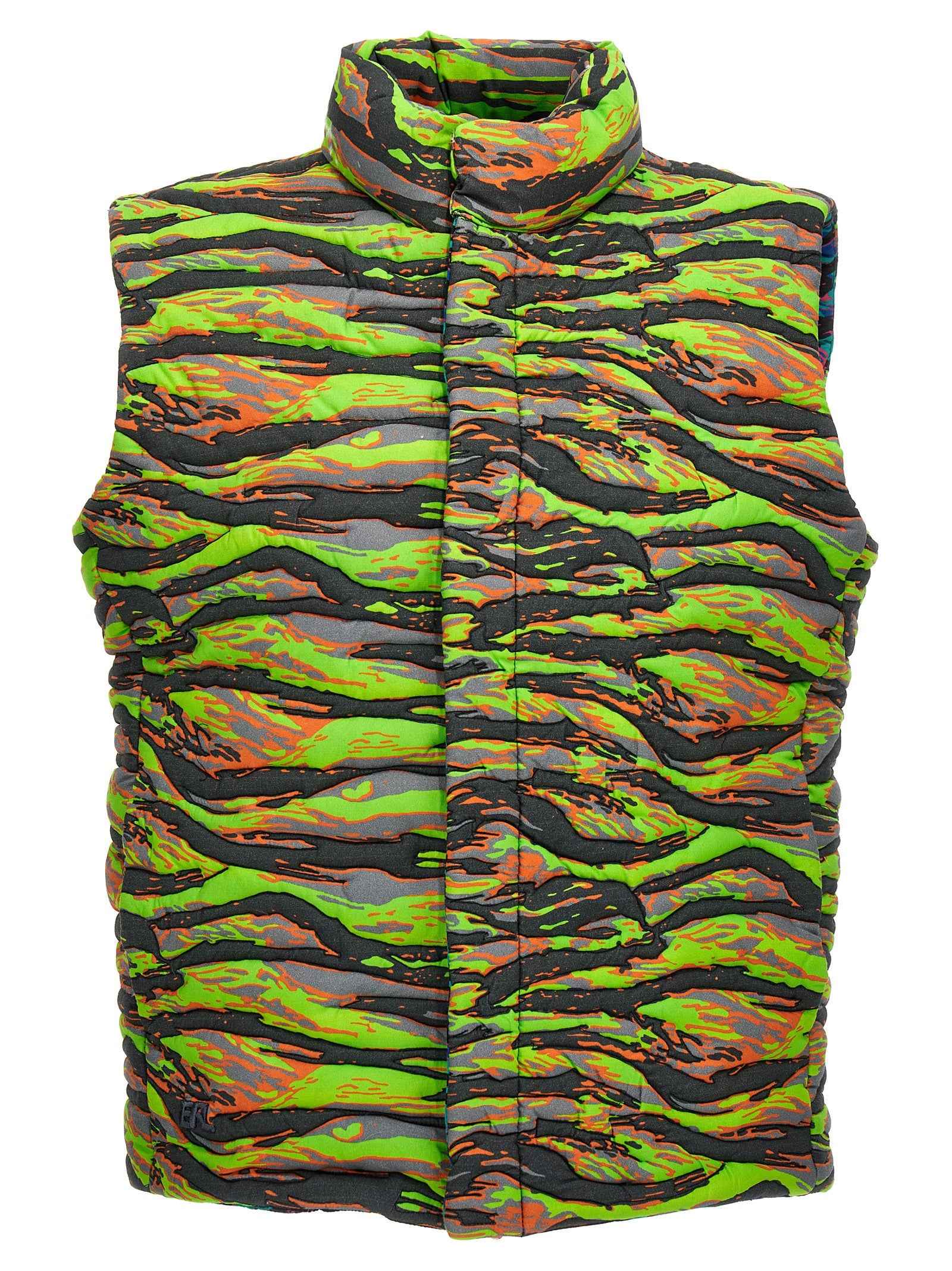 Multicolor Cotton Sleeveless Jacket
