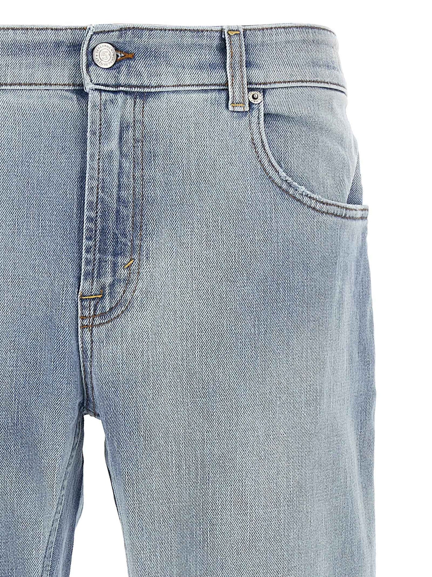 Blue Cotton Slim Fit Jeans