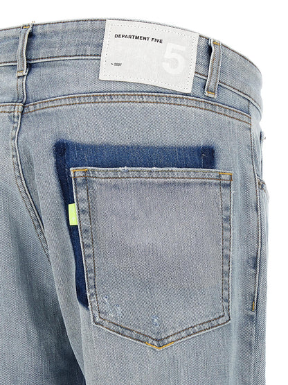 Blue Cotton Slim Fit Jeans