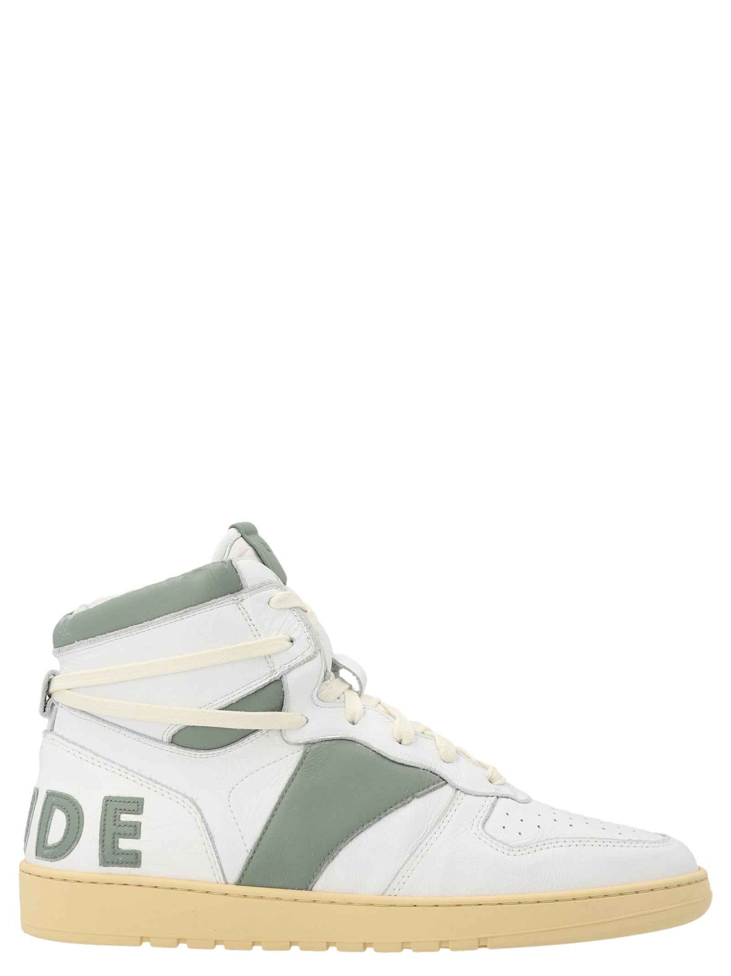 Bicolor Calfskin High Top Sneakers