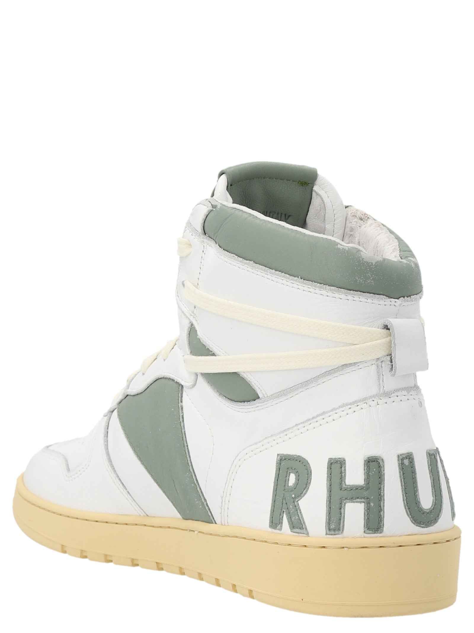Bicolor Calfskin High Top Sneakers