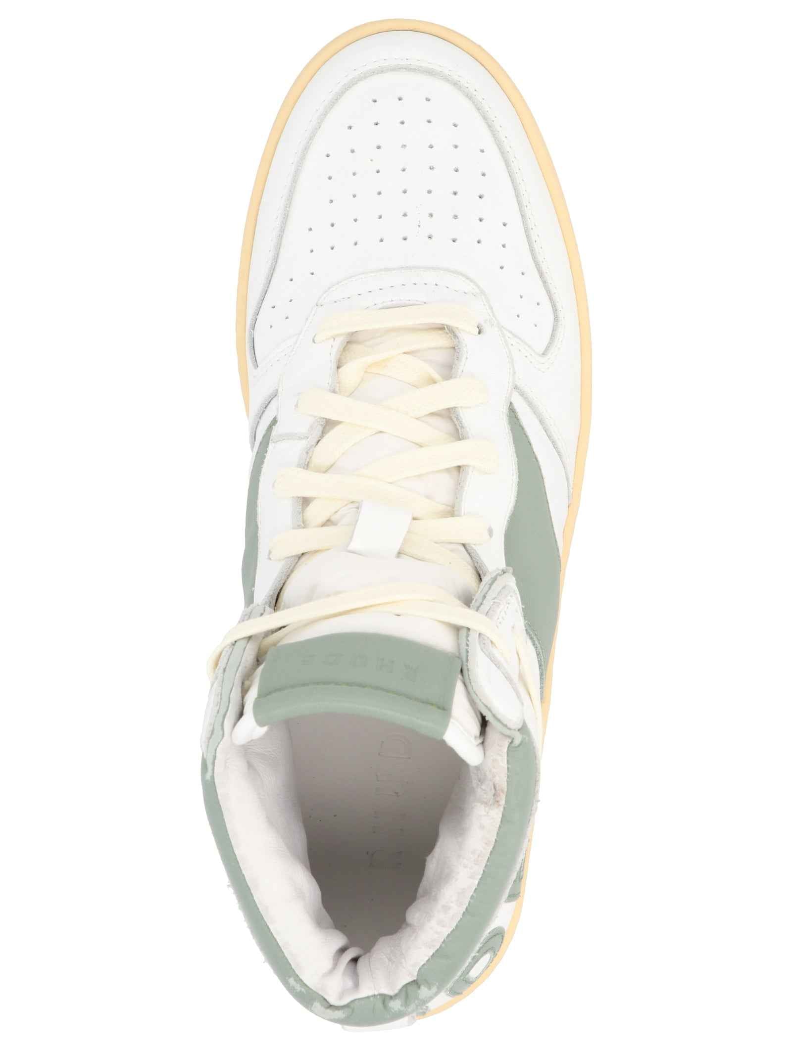 Bicolor Calfskin High Top Sneakers