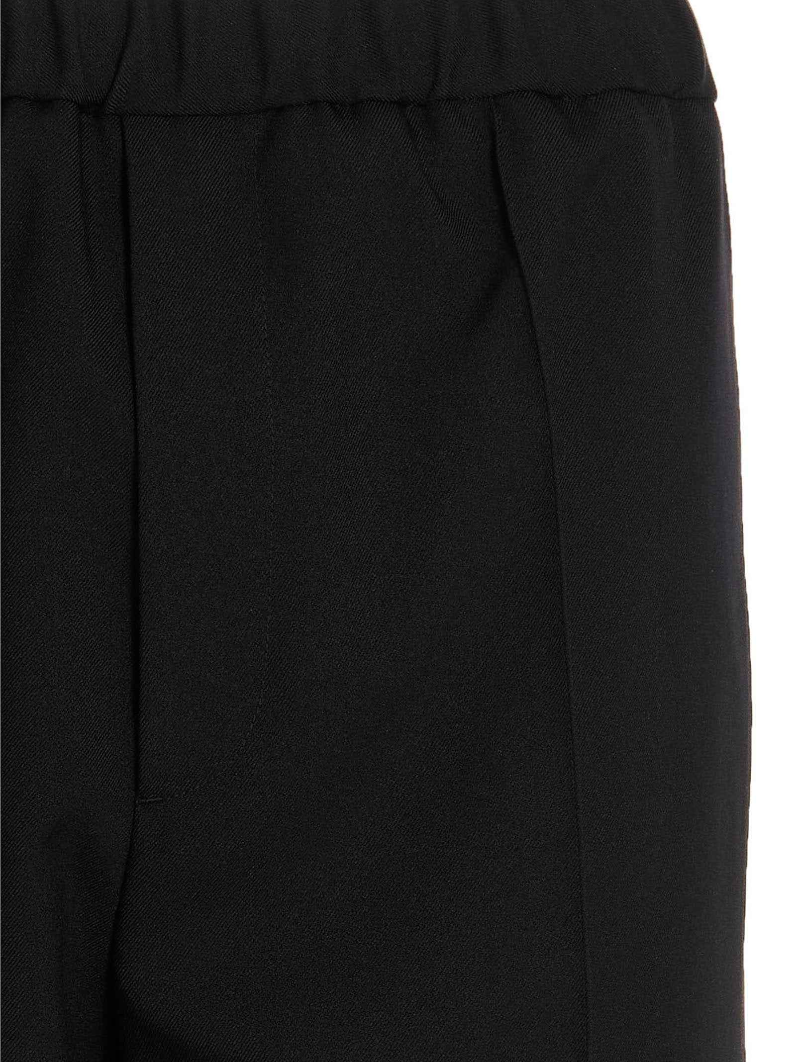 Blue Polyester Casual Pants