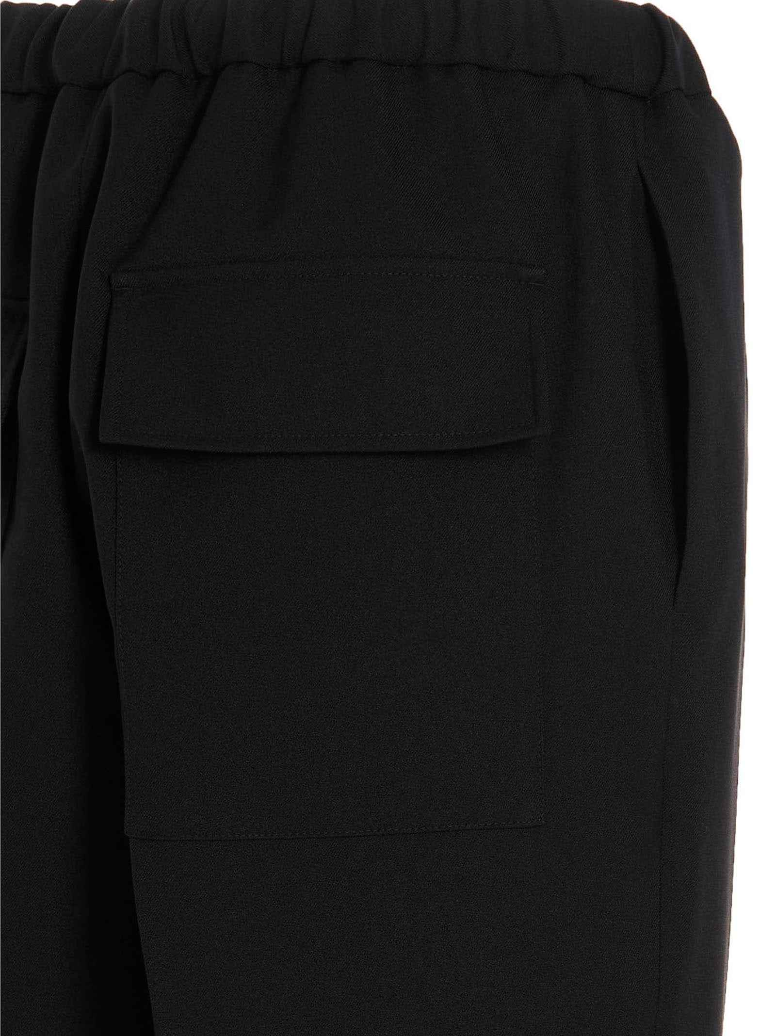Blue Polyester Casual Pants