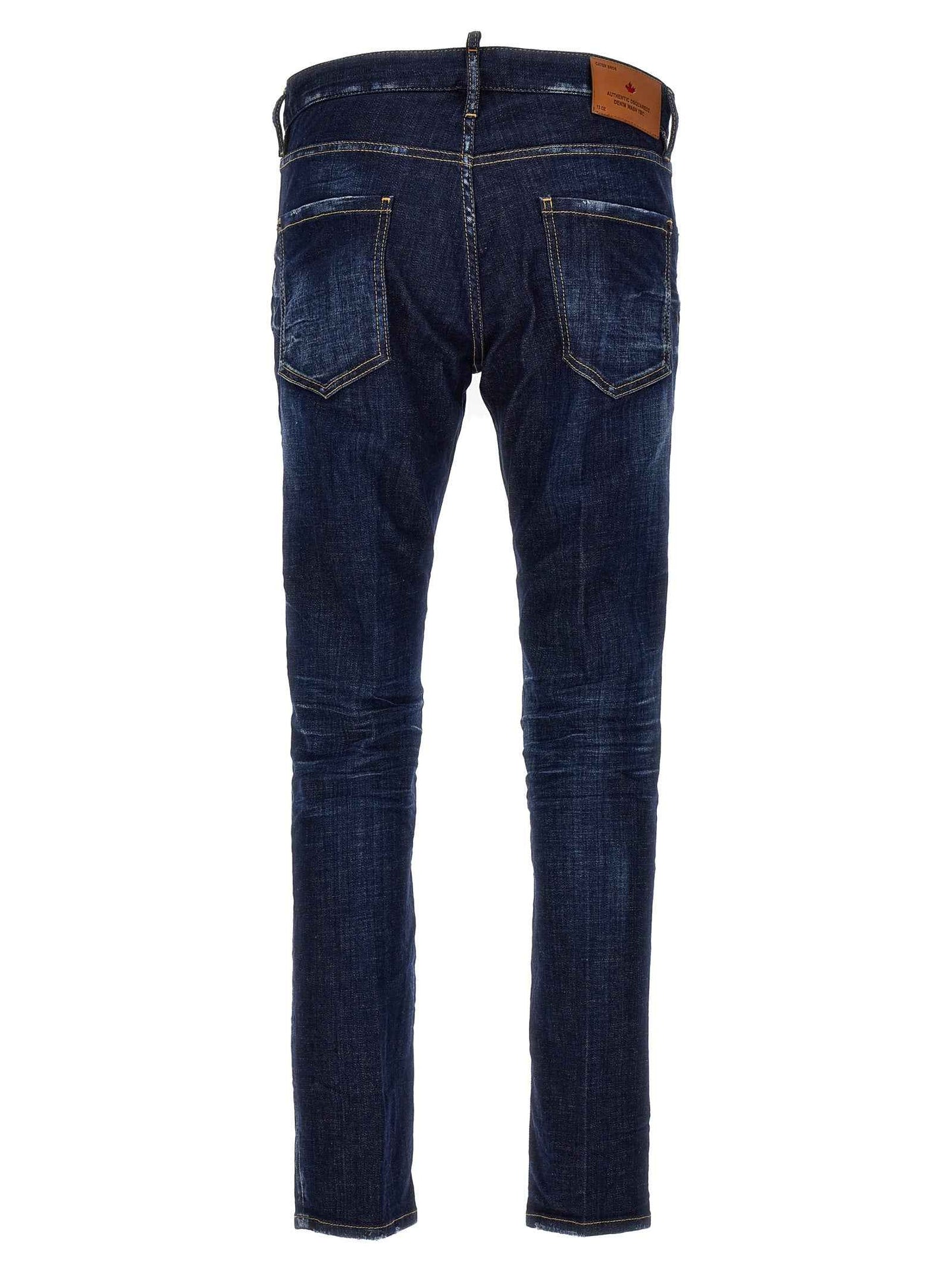 Blue Cotton Skinny Jeans
