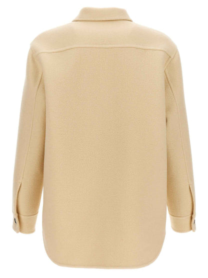 Beige Virgin Wool Coat