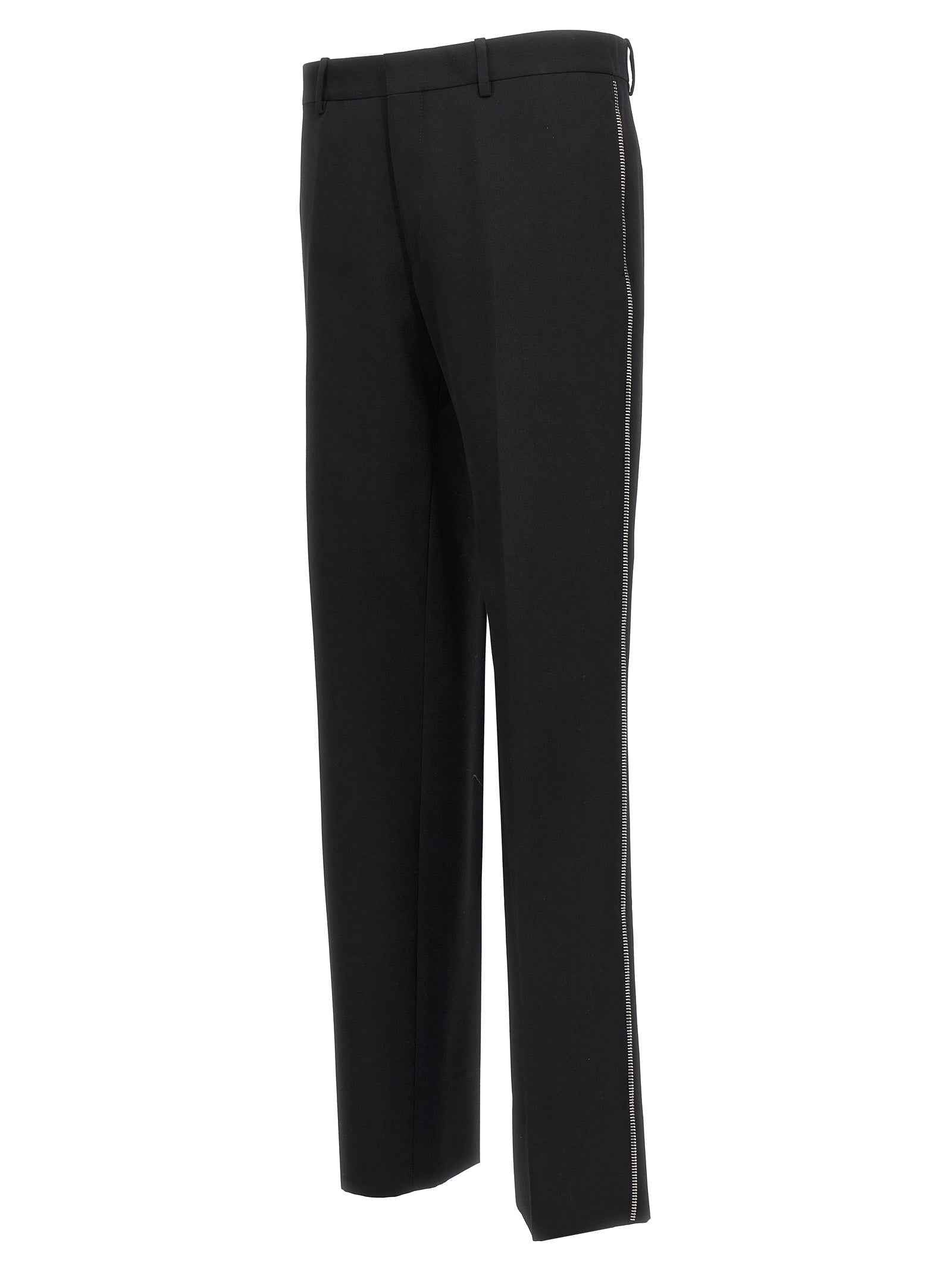 Black Virgin Wool Dress Pants