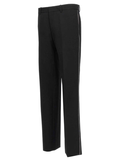 Black Virgin Wool Dress Pants