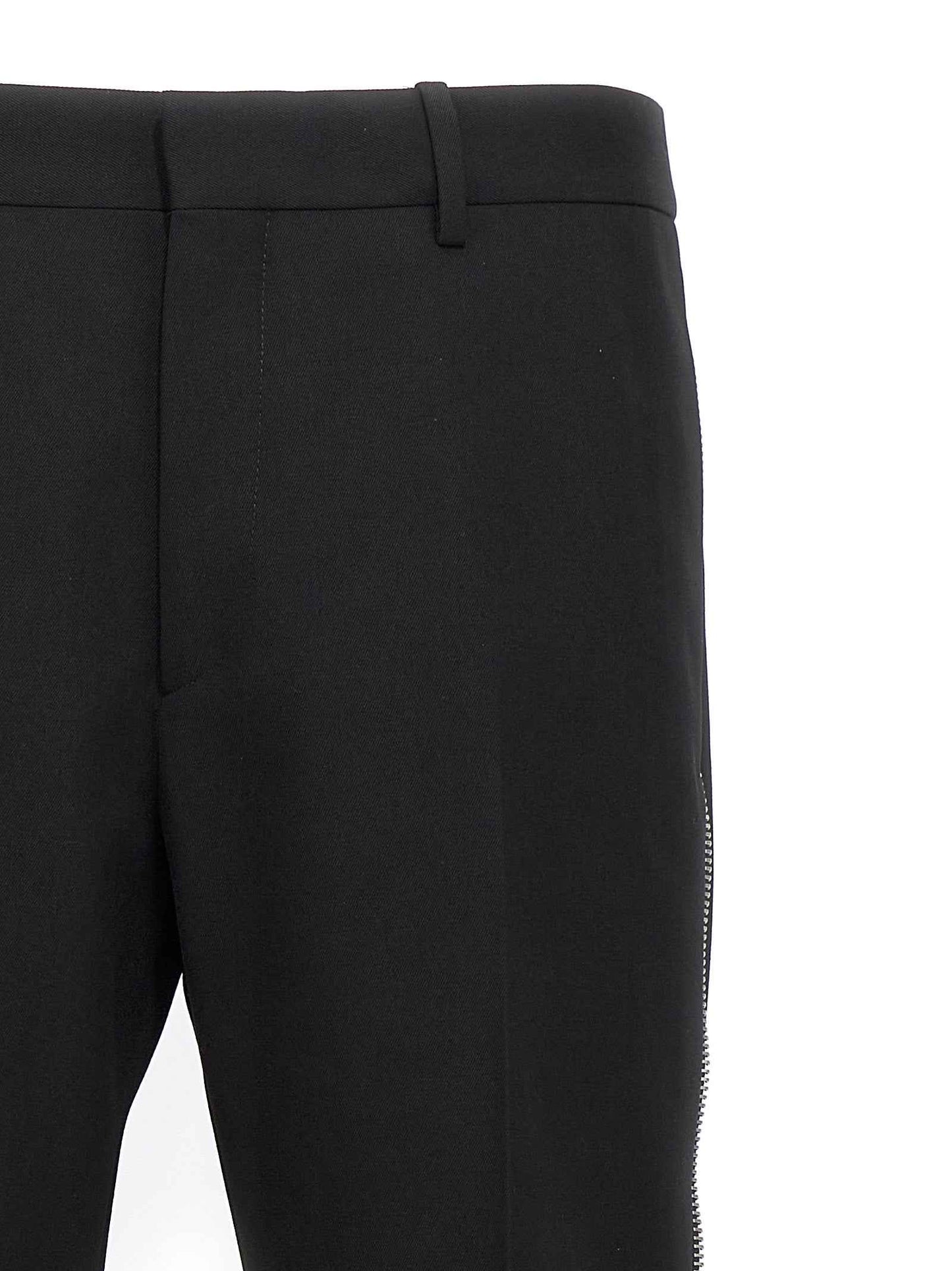 Black Virgin Wool Dress Pants