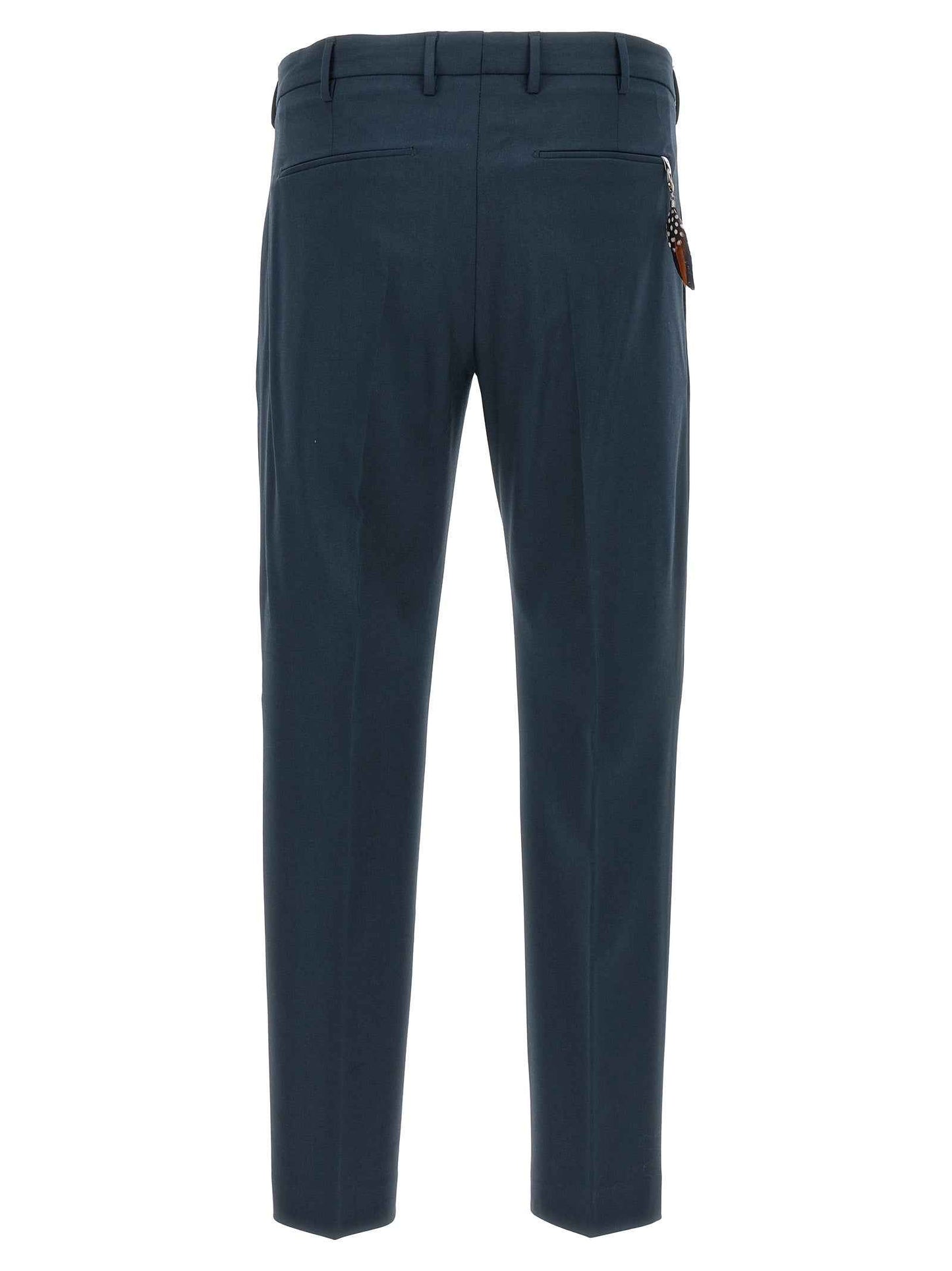Blue Virgin Wool Dress Pants