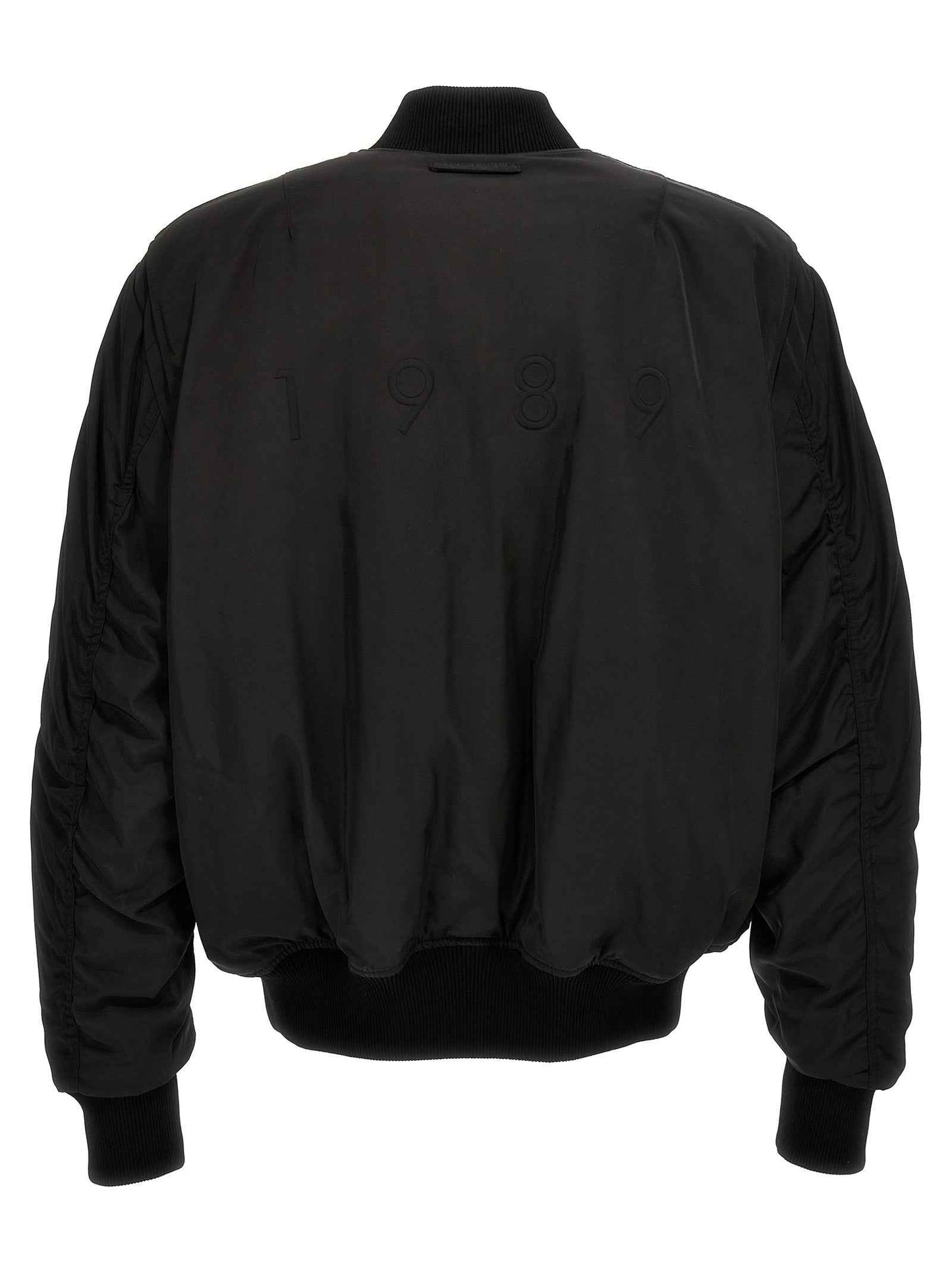 Black Polyester Bomber