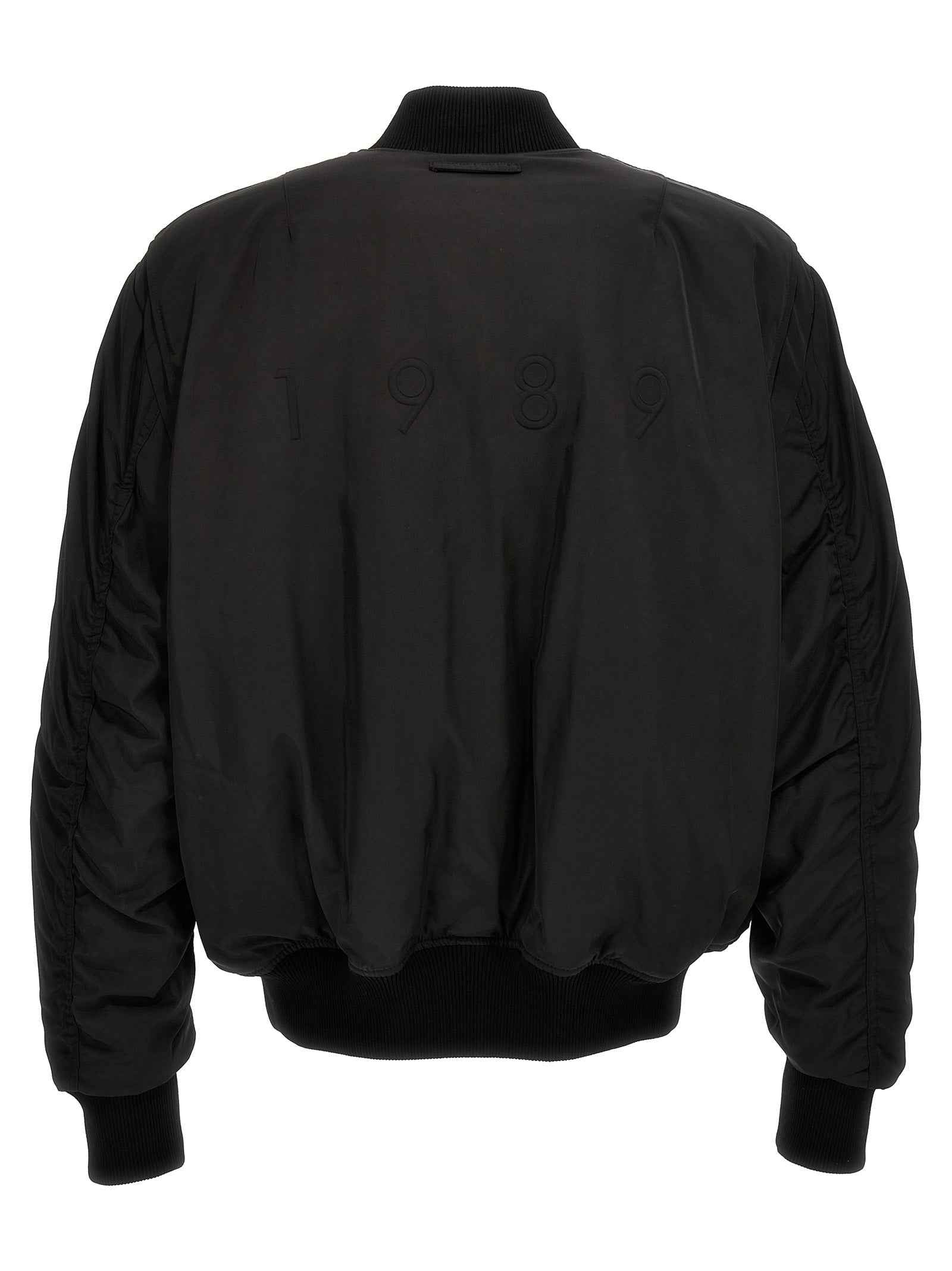 Black Polyester Bomber