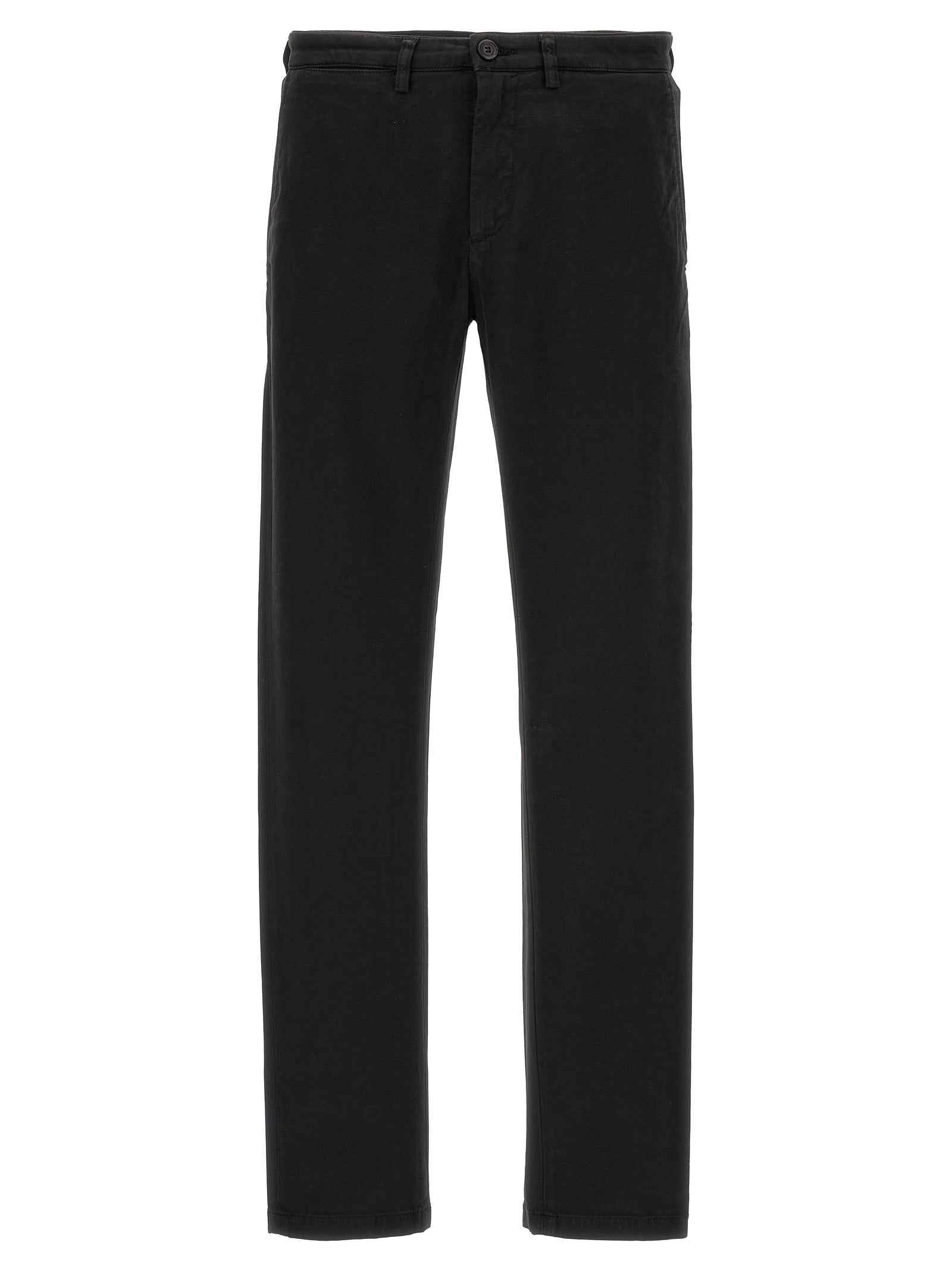 Black Cotton Casual Pants
