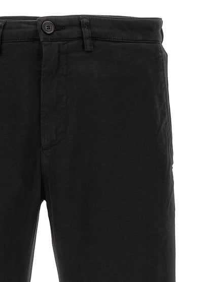 Black Cotton Casual Pants
