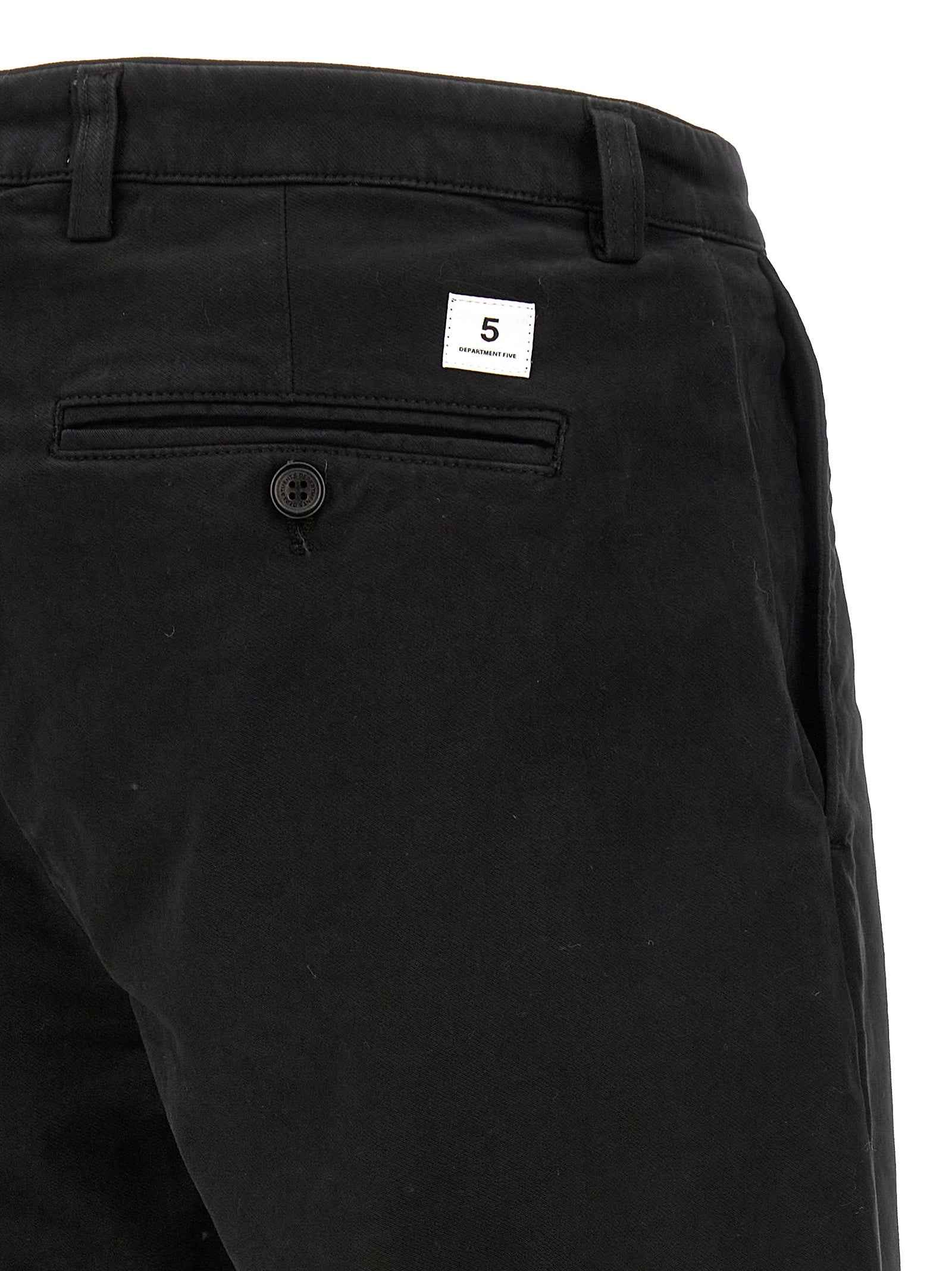 Black Cotton Casual Pants