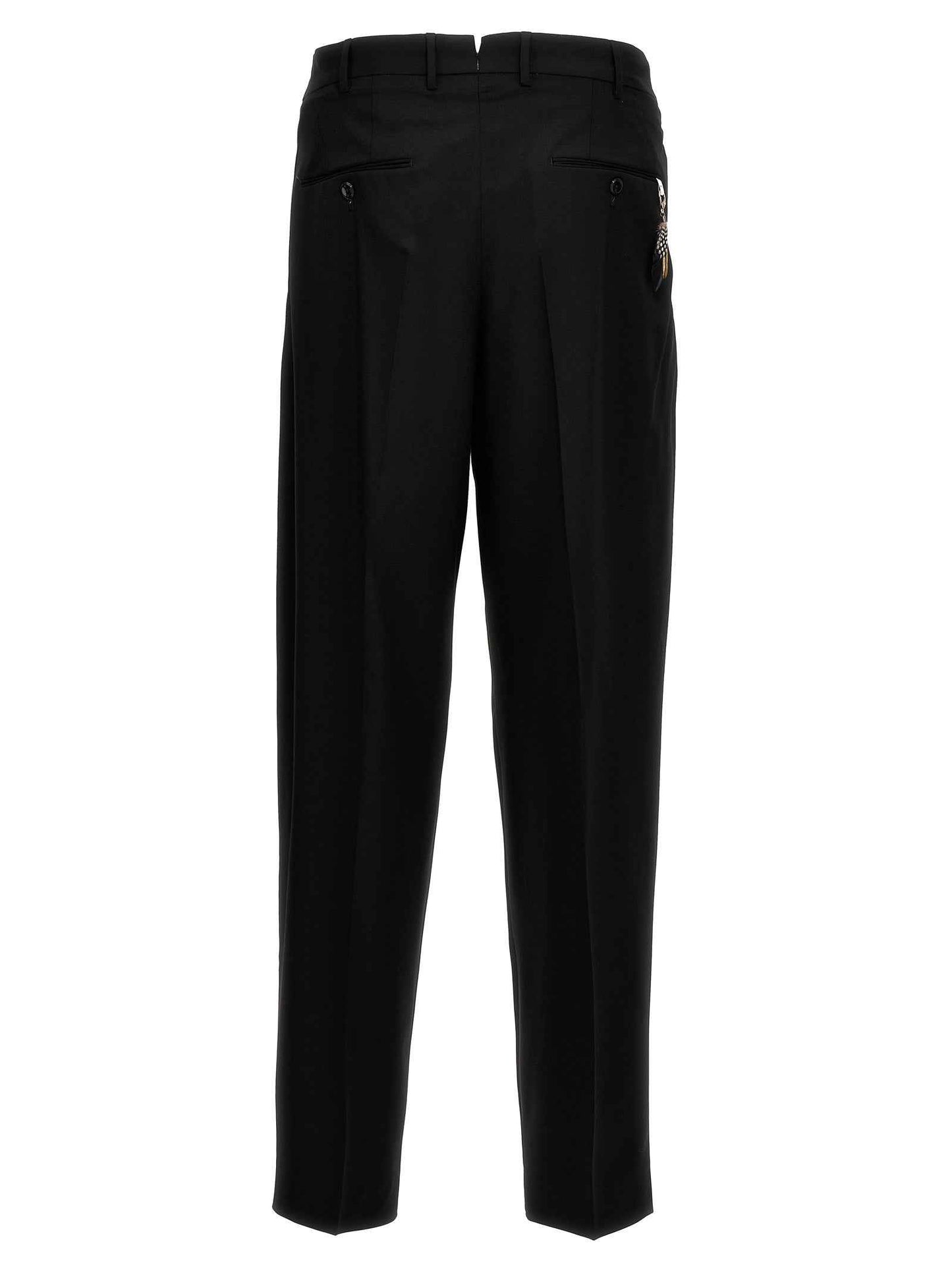 Black Virgin Wool Dress Pants