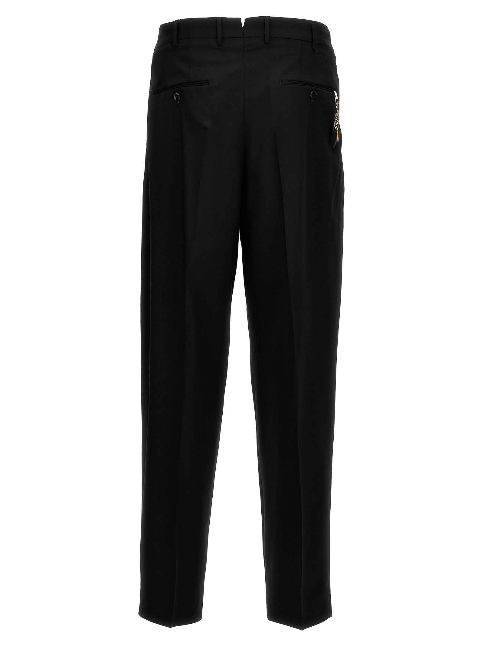 Black Virgin Wool Dress Pants
