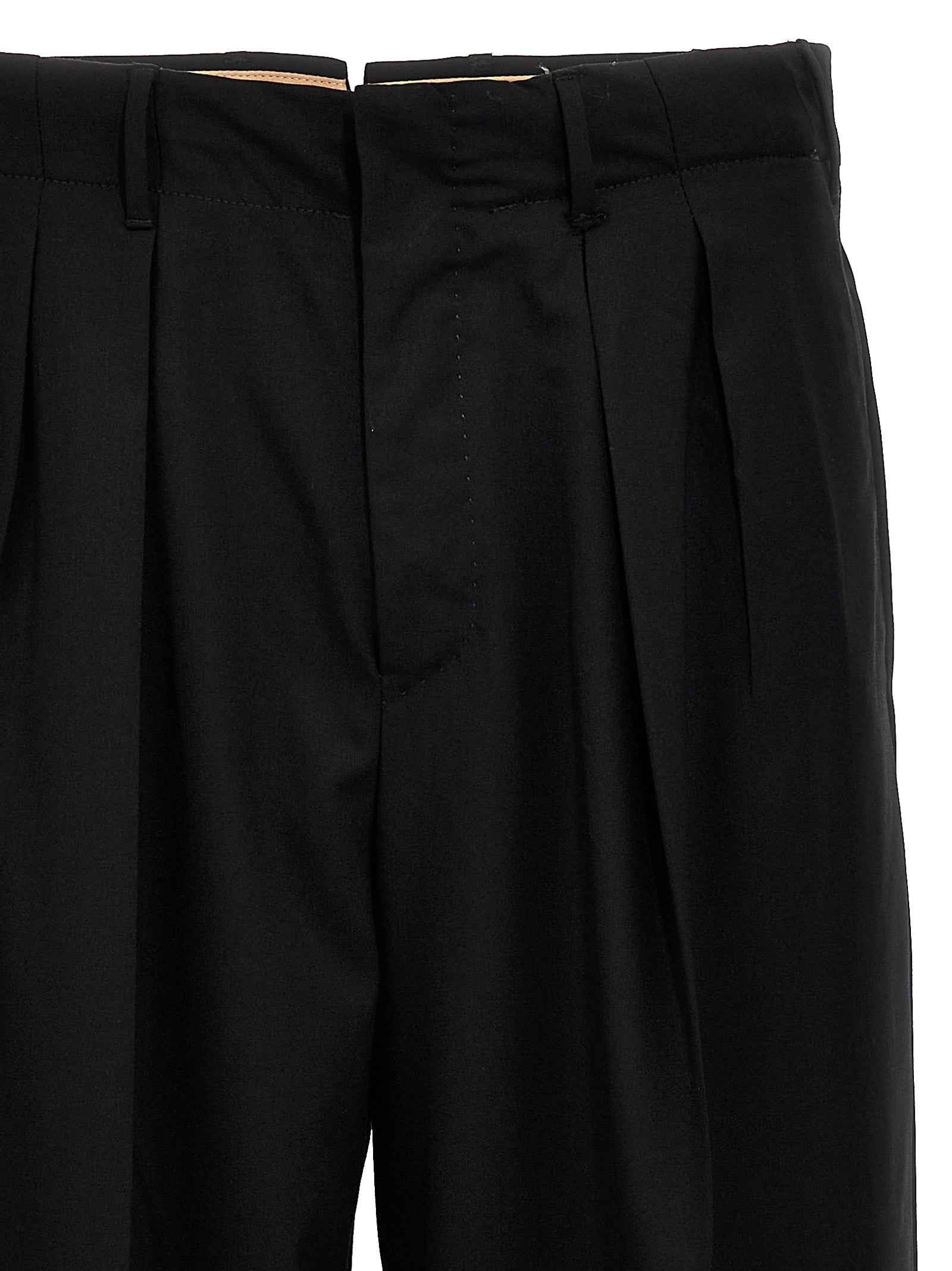 Black Virgin Wool Dress Pants