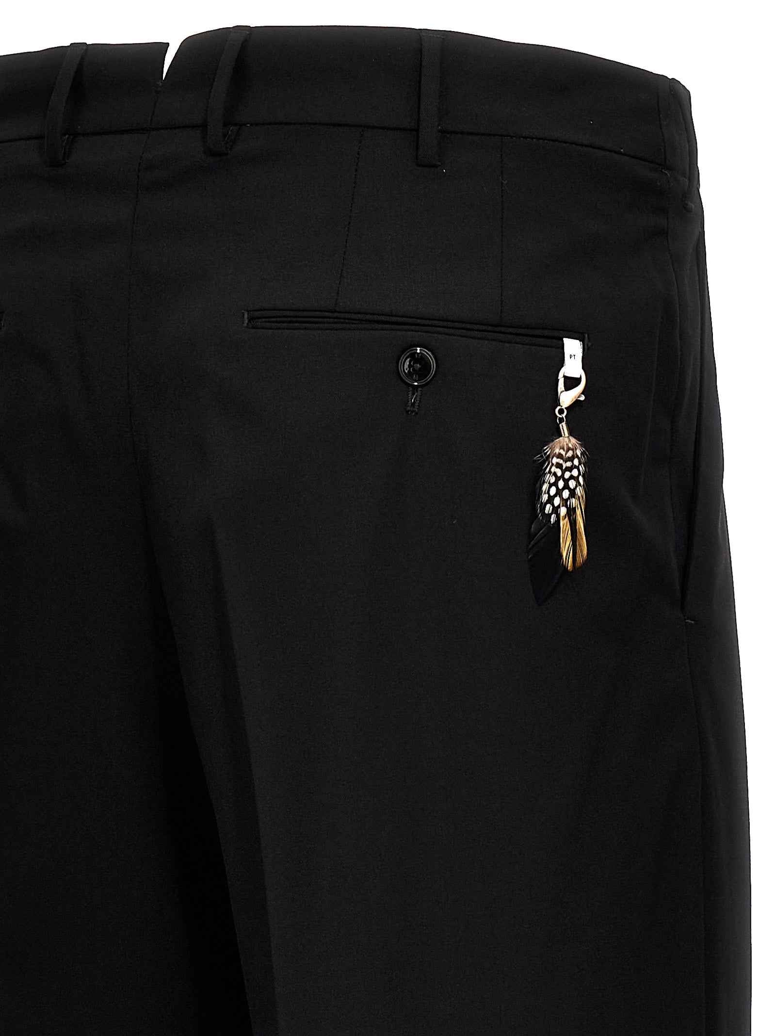 Black Virgin Wool Dress Pants